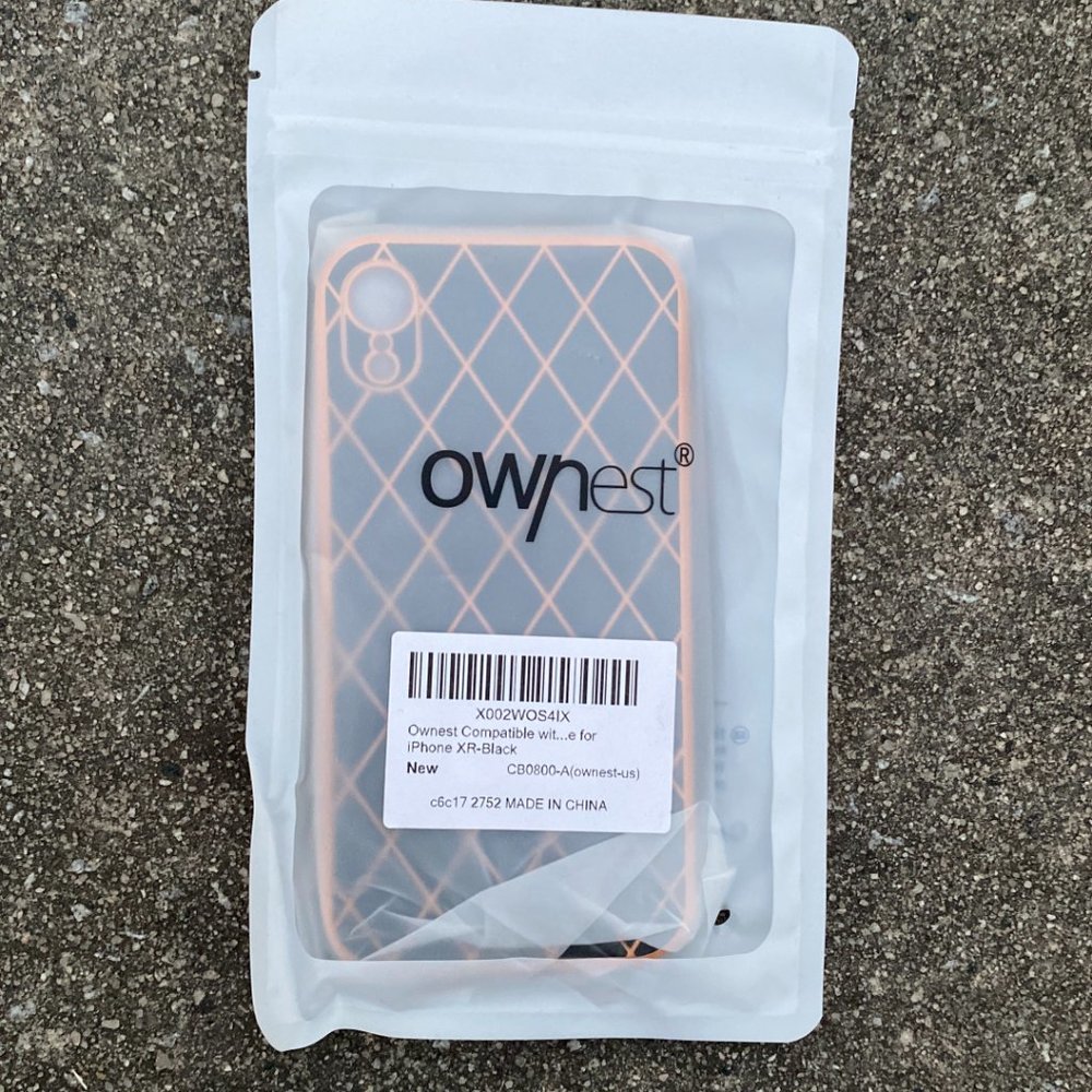 Ownest Compatible With For iPhone XR Black Lightweight Fashion Case